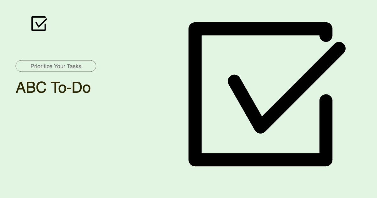 To Do Task Abcd ABC To-Do